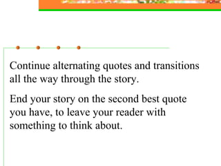 Feature Writing Slides