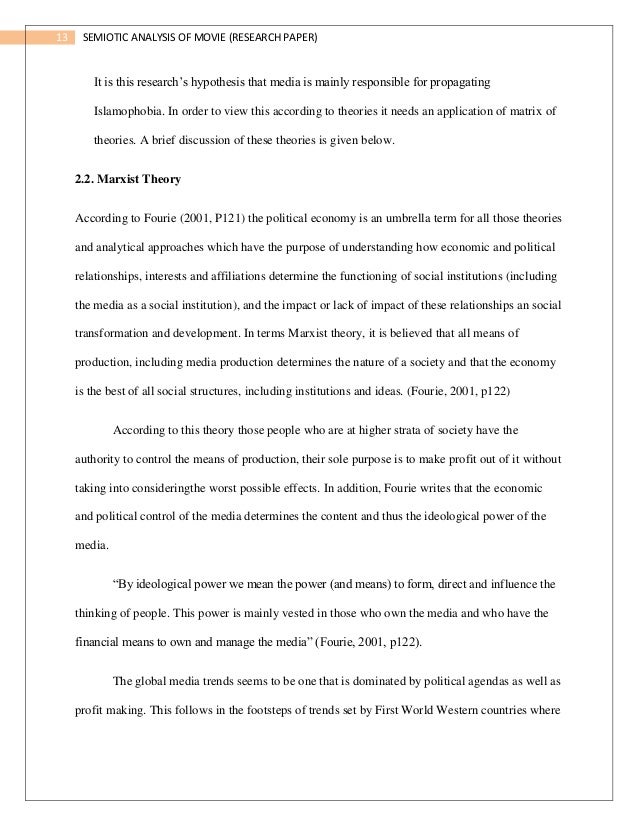 Research paper on media studies