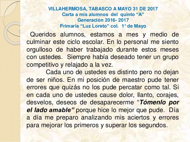 Ejemplo De Una Carta Para Ninos