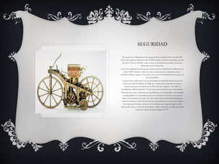 SEGURIDAD
De acuerdo con el departamento de transporte de los Estados Unidos en el año 2005
hubo 18,62 accidentes fatales por cada 100.000 vehículos. Para las motocicletas esta cifra
fue de de 75,19 por 100.000, o unas 4 veces la tasa absoluta por vehículo (sin contar
kilometrajes) de los automóviles.
Es de suma importancia mencionar que además del casco debidamente certificado por la
norma "DOT" también se debe de portar en todo momento: chamarra de cuero o
materiales sintéticos, guantes y botas altas. Esto con el fin de disminuir lesiones graves en
caso de accidente.
La misma fuente indica que la tasa de siniestralidad contando kilometrajes fue de 1,56
muertes por cada 100 millones de millas por vehículo para automóviles de turismo,
mientras que para motocicletas fue de 43,47 (28 veces superior).1 En el 2007 la
mortalidad por milla recorrida fue 37 veces mayor en motocicletas que en automóviles.2
Relativamente un nuevo dispositivo de seguridad que ya está disponible es una chaqueta
de airbag inflable. Un motociclista puede usar una chaqueta de bolsa de aire que está
atado a la motocicleta, por lo que si él o ella se lanza desde la motocicleta durante una
colisión, la chaqueta se infla automáticamente para proporcionar un cojín para el piloto.
Esto disminuirá la lesiones internas a un motociclista que a menudo puede ser fatal
superior del cuerpo y. La idea de una chaqueta / chaleco airbag fue inventado por Straub
Tamás que solicitó la patente húngara en 1976.3
 