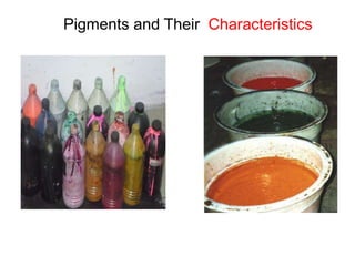 Pigments and Their Characteristics
 