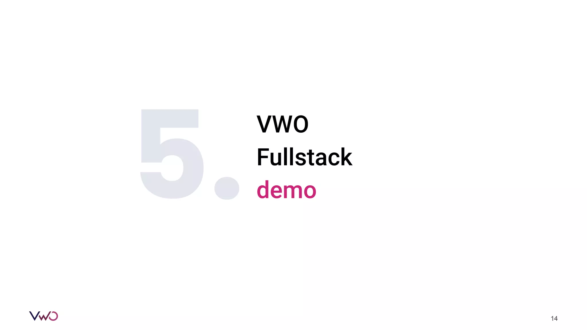14
VWO
Fullstack
demo
5.
 
