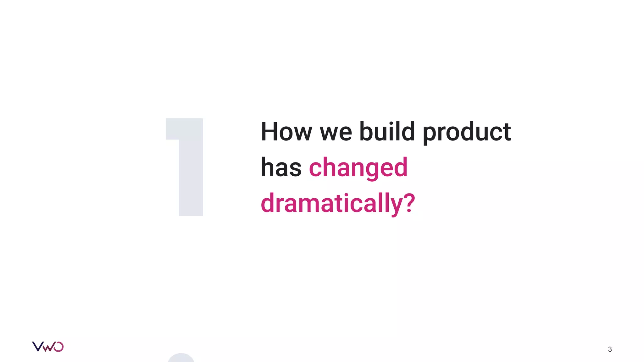 How we build product
has changed
dramatically?
1
3
 