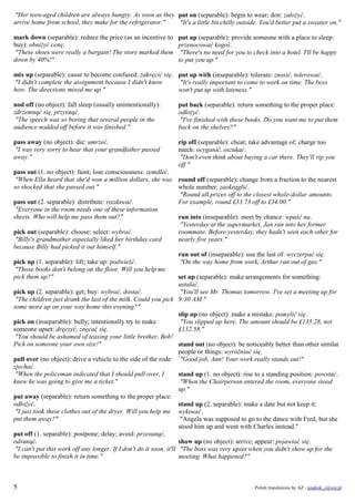 Phrasal verbs fce cae cpe defined in english polish translations | PDF