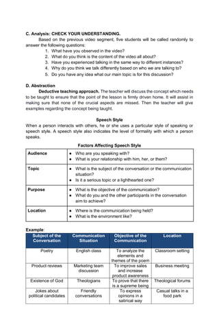 ELT 315 4AS LESSON PLAN FINAL EXAMINATION | PDF