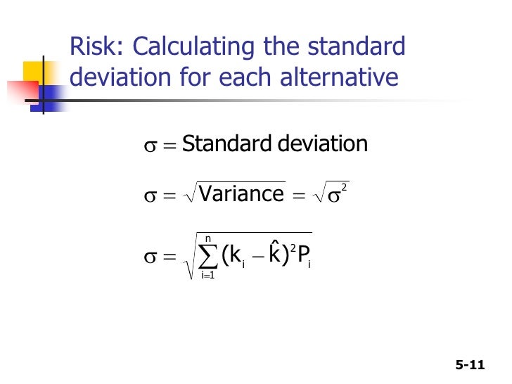 expected rate of return calculator with standard deviation Financial management: risk and rates of return.
