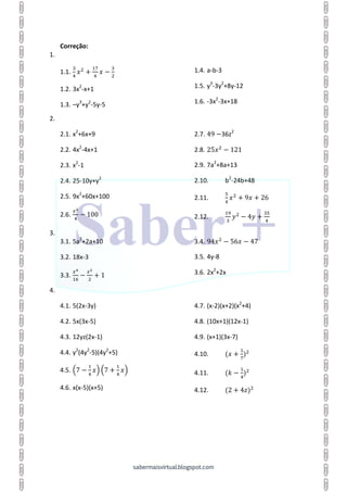 Ficha formativa_ Monomios e Polinomios (II) | PDF