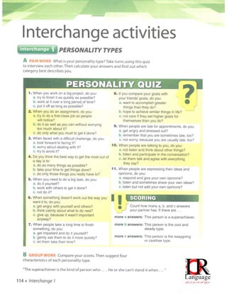 Interchange 4th 3 sb verde