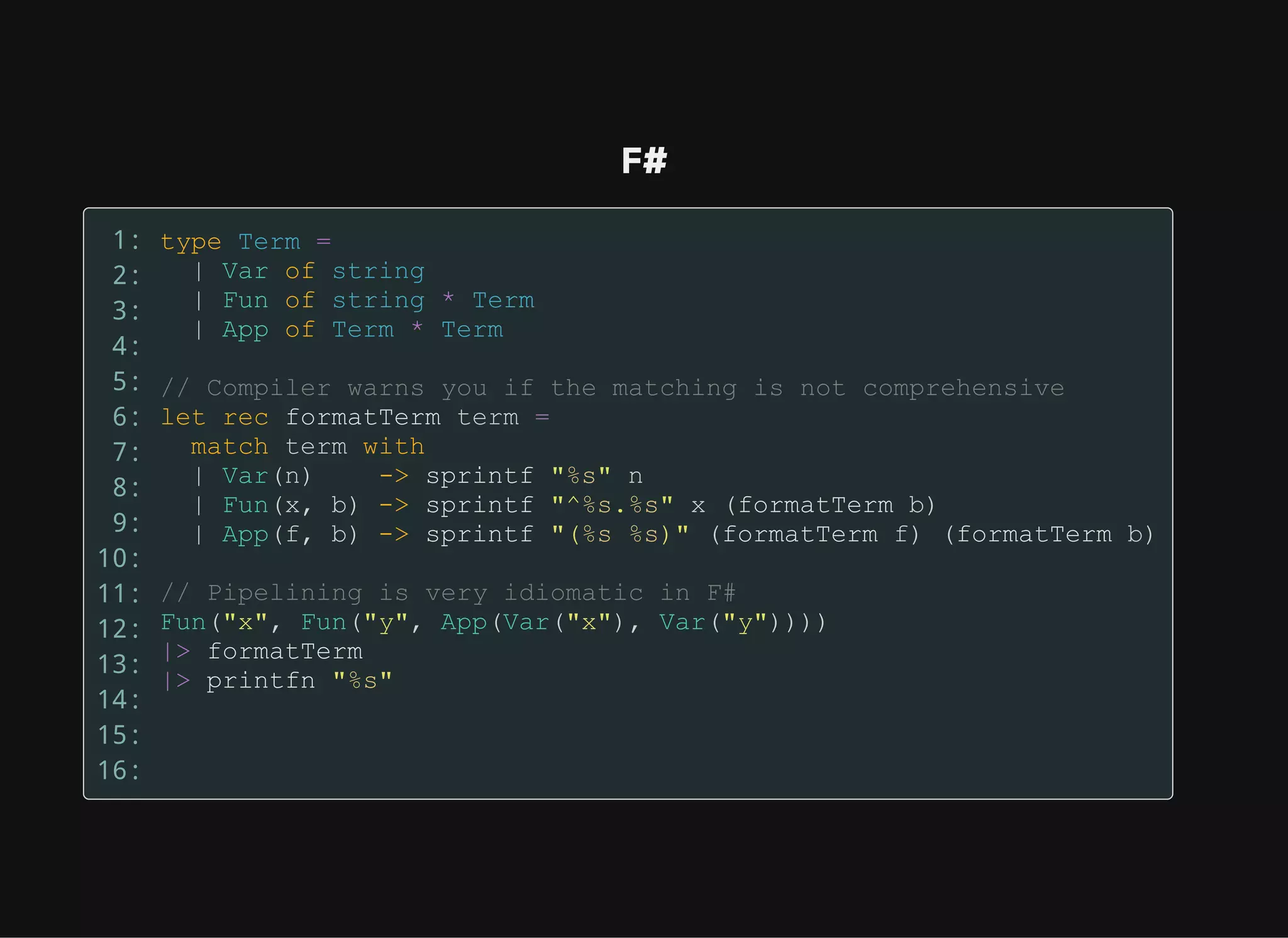 F#
1:
2:
3:
4:
5:
6:
7:
8:
9:
10:
11:
12:
13:
14:
15:
16:
 