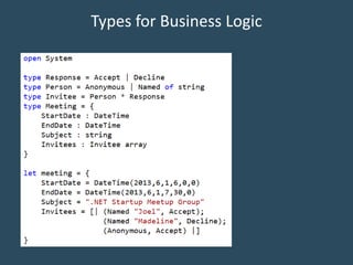 Types for Business Logic
 