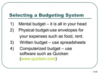 HUSC 3366 Chapter 2 Money Management Skills | PPT