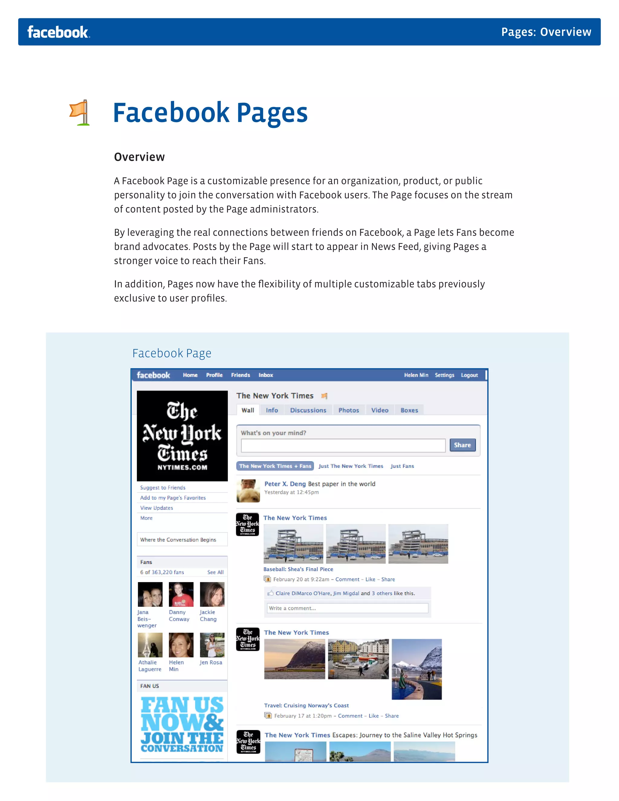 Facebook Pages (march 2009)