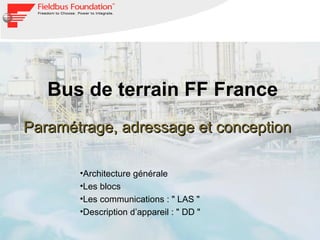 Bus de terrain FF France Paramétrage, adressage et conception ,[object Object],[object Object],[object Object],[object Object]