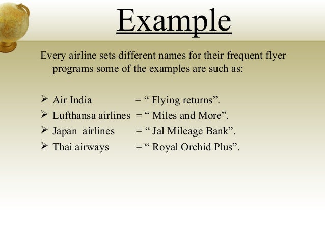 ppt on frequent flierv programme air india frequent flyer program