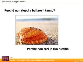 Perché non riesci a ballare il tango? Come creare la propria nicchia Perché non crei la tua nicchia 