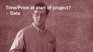 Time/Price at start of project?
- Data
 