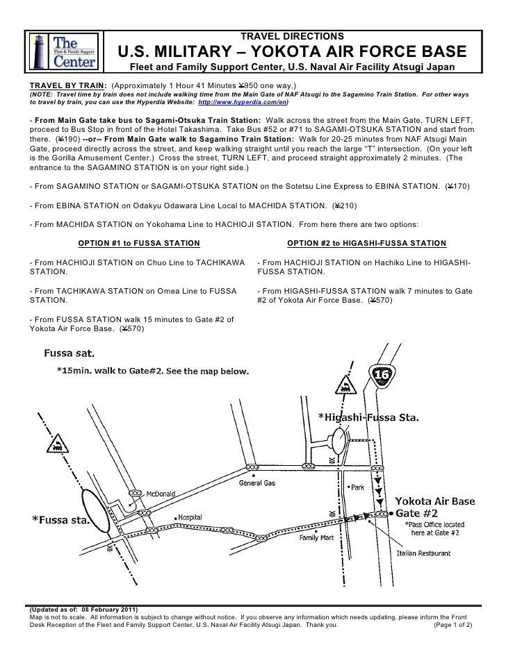 FFSC Travel Directions Yokota AB