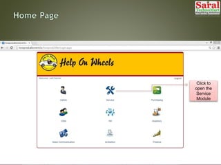 Click to
open the
Service
Module
 