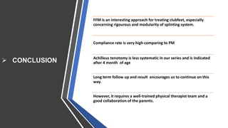 French Functional Method for Congenital Clubfoot: 20 years of ...