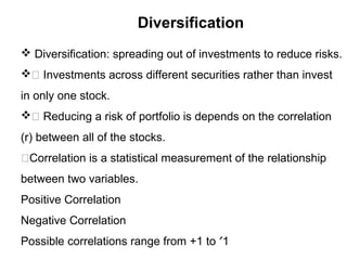 Correlation Matrix Risk Diversification Ff topic4 risk_and_return | PPT