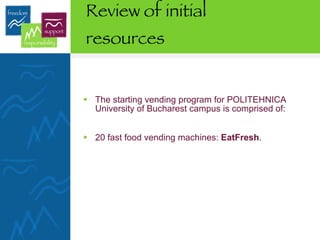 Eat fresh vending machine - marketing plan