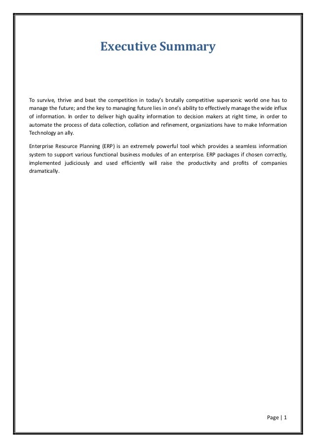 Erp Project Report For Mba erp introduction Erp Project Report For Mba erp introduction
