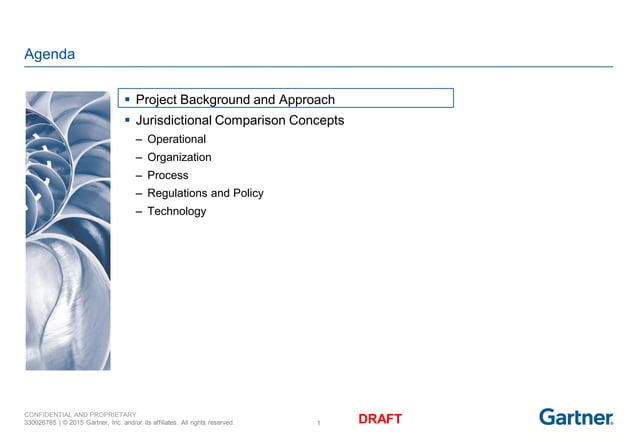Gartner Study Jurisdictional Comparisons to Inform Future State Vision