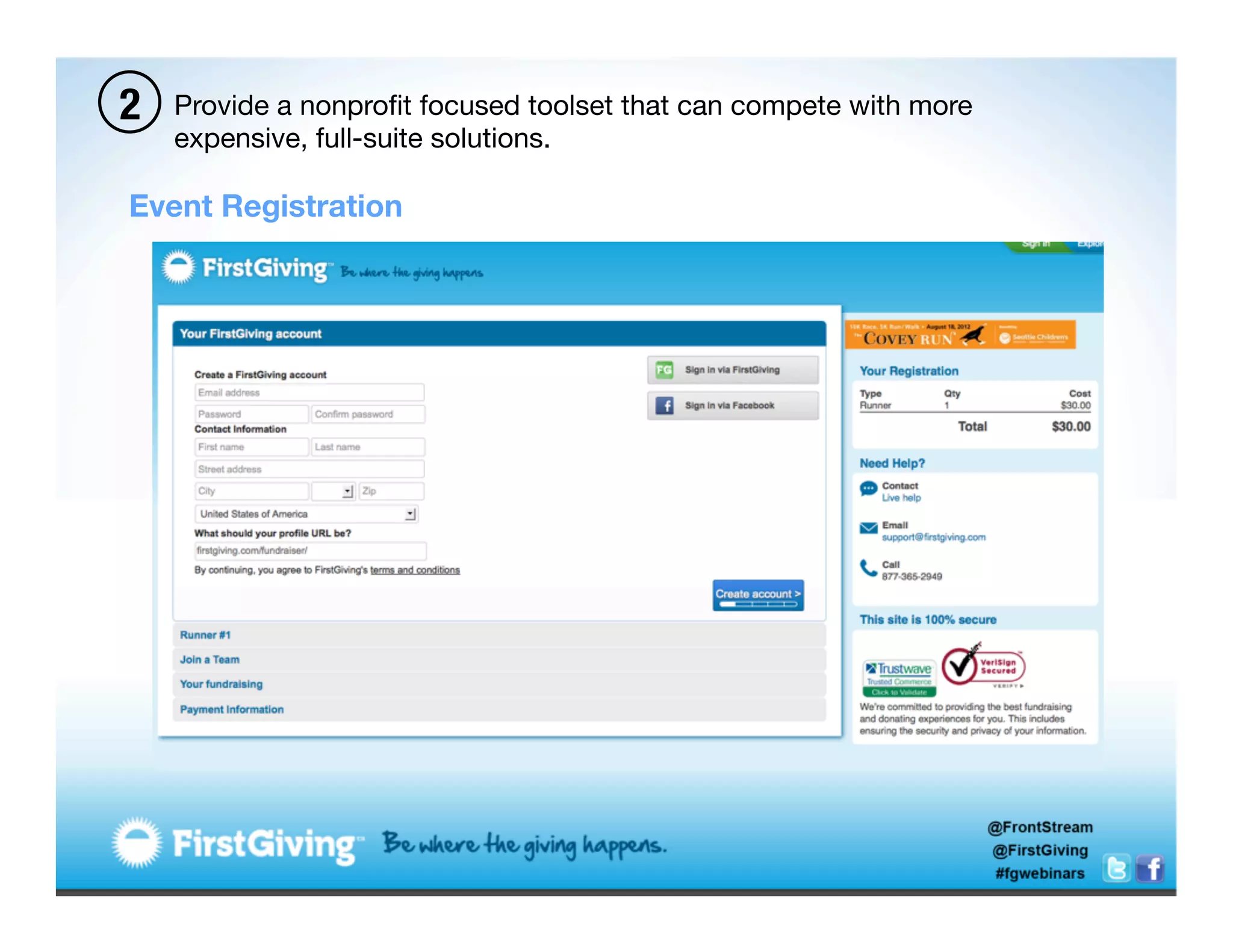 2   Provide a nonproﬁt focused toolset that can compete with more
    expensive, full-suite solutions. 

Event Registration
 