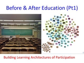 Before & After Education (Pt1)
Building Learning Architectures of Participation
 