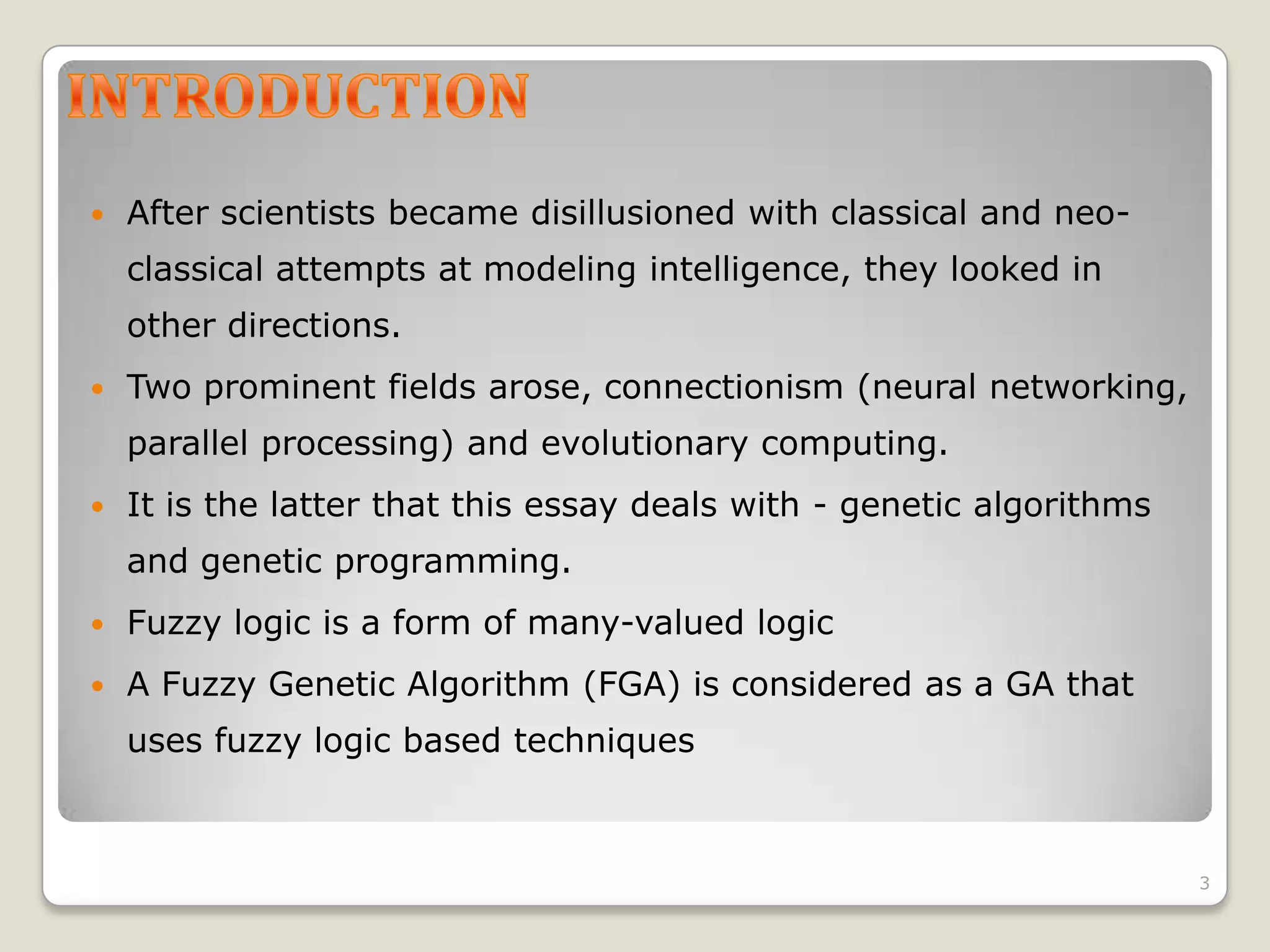 Fuzzy Genetic Algorithm | PPTX