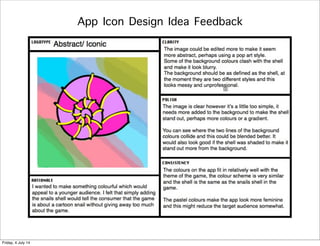 App Icon Design Idea Feedback
Friday, 4 July 14
 