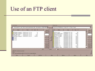 Use of an FTP client 