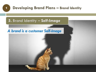 Developing Brand Plans – Brand Identity1
A brand is a customer Self-Image.
5. Brand Identity – Self-Image
 