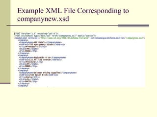 Example XML File Corresponding to companynew.xsd 