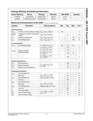 Original IGBT FGD4536 4536 50A 360V TO-252 New | PDF