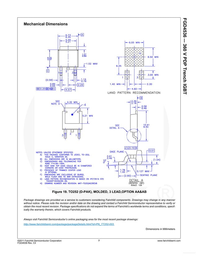 FGD4536 - FGD 4536 PDP Power MOSFET 300V 50A - Foto 13