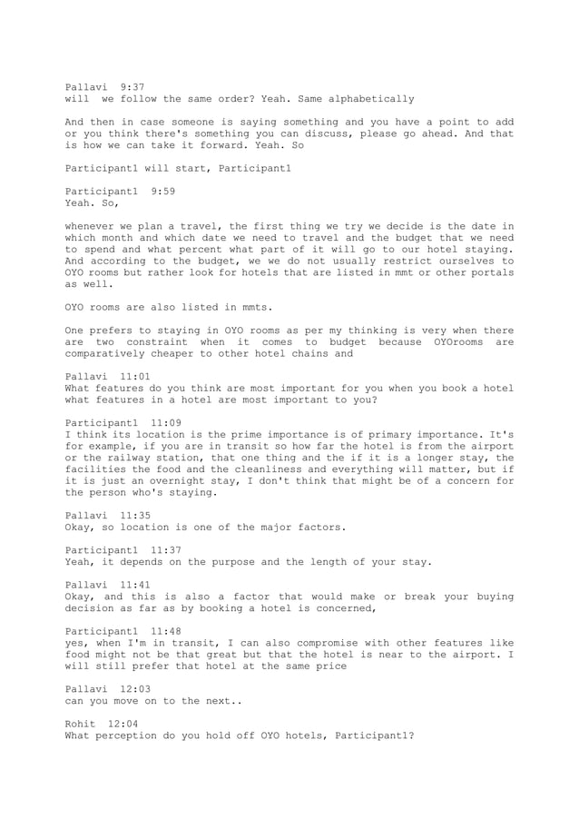 Transcript of Focus Group Discussion