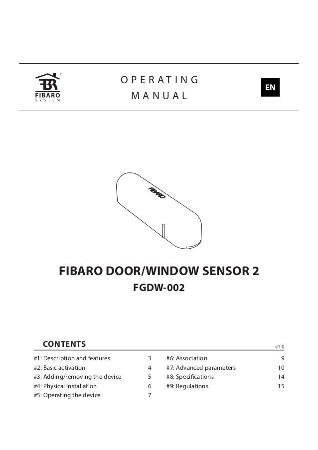 fibaro door window sensor manual