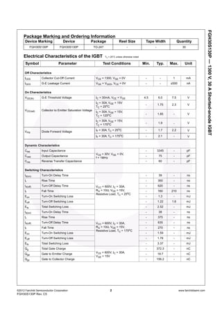 Original IGBT FGH30S130P FGH30S 30A 1300V TO-3PN New ON | PDF