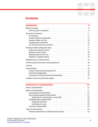 Fortinet Configuration Pdf Fortigate Hand Book | PDF