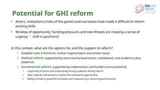 Reimaging the future of Global health Initiatives | PPTX