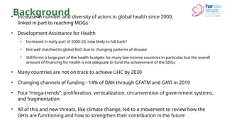 Reimaging the future of Global health Initiatives | PPTX
