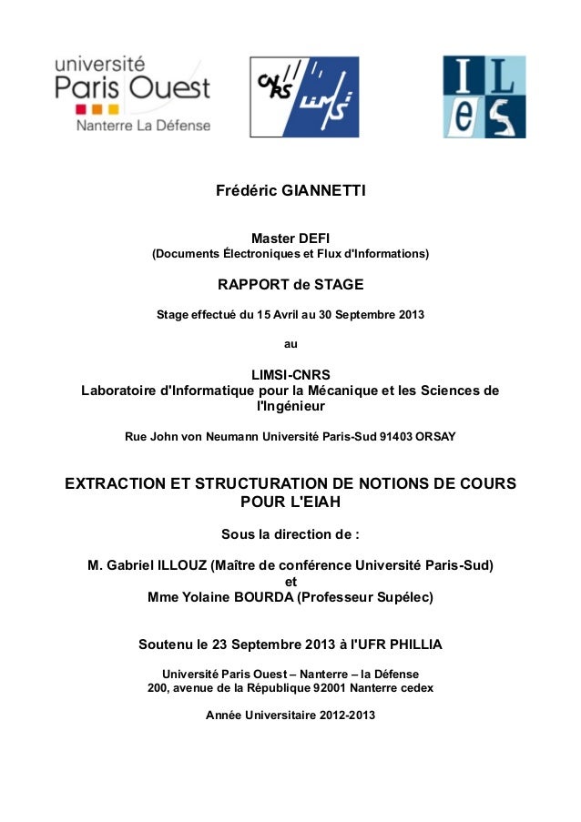 Frédéric Giannetti rapport LIMSICNRS 2013