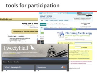 tools for participation
 