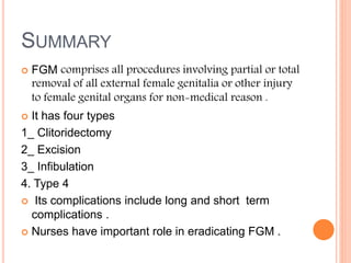 female genital mutilation | PPTX