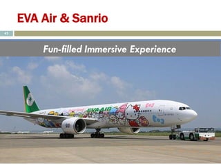 EVA Air & Sanrio
43
Immersive Experience
Fun-filled Immersive Experience
 