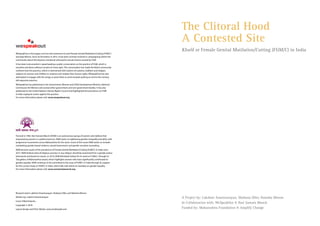 The Clitoral Hood A Contested Site