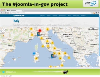 The #joomla-in-gov project




        @cozimek
Tuesday, June 5, 12
 