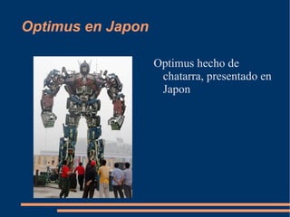 Optimus en Japon ,[object Object]