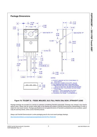 Original IGBT FGPF50N33 50N33 50A 330V TO-220F New Fairchild | PDF
